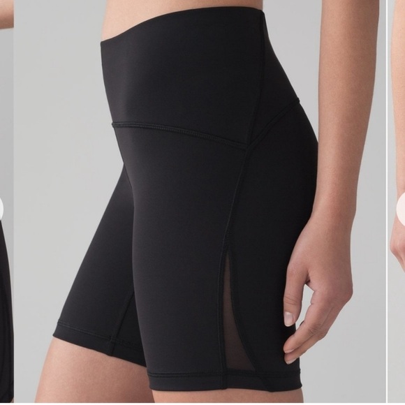 Lululemon train times 6 inch high waist shorts in black size 10 - Picture 5 of 6